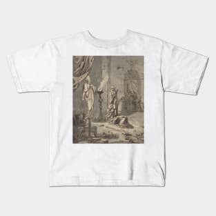 Witch of Endor by Ary Scheffer Kids T-Shirt